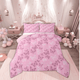thumbnail image 1 of Manfei Princess Butterfly Bedding Comforter Set, Flower Floral Print Twin Comforter Sets, Teen Kid Girl Female Adult Reversible Bedding Set, Luxury Bedroom Decor, 2-Piece, 1 of 8