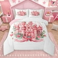 thumbnail image 1 of Manfei Princess Castle Bedding Comforter Set,Fairy Tale Theme Twin Comforter Sets,Romantic Flower Pink White Bedding Set For Gir Kids,Ultra Soft Home Decor Reversible,2 Pieces, 1 of 9