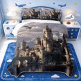 Manfei Princess Castle Quilt King,Pretty Dragon King Coverlet Set,3 ...