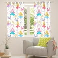 thumbnail image 1 of Manfei Princess Fairy Tale Curtains Pack of 2 (42x84 Each),Cute Cartoon Girls Curtains Blackout,Colorful Kawaii Rainbow Bedroom Curtains For Kids,Luxury Bedroom Decor, 1 of 6