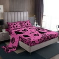 thumbnail image 1 of Manfei Pumpkin Ghost Bed Sheets King,Black Pink King Sheet Sets,Happy Halloween Bedding Sets King Size,Super Cozy Damask Bedroom Decorative,4pcs, 1 of 6