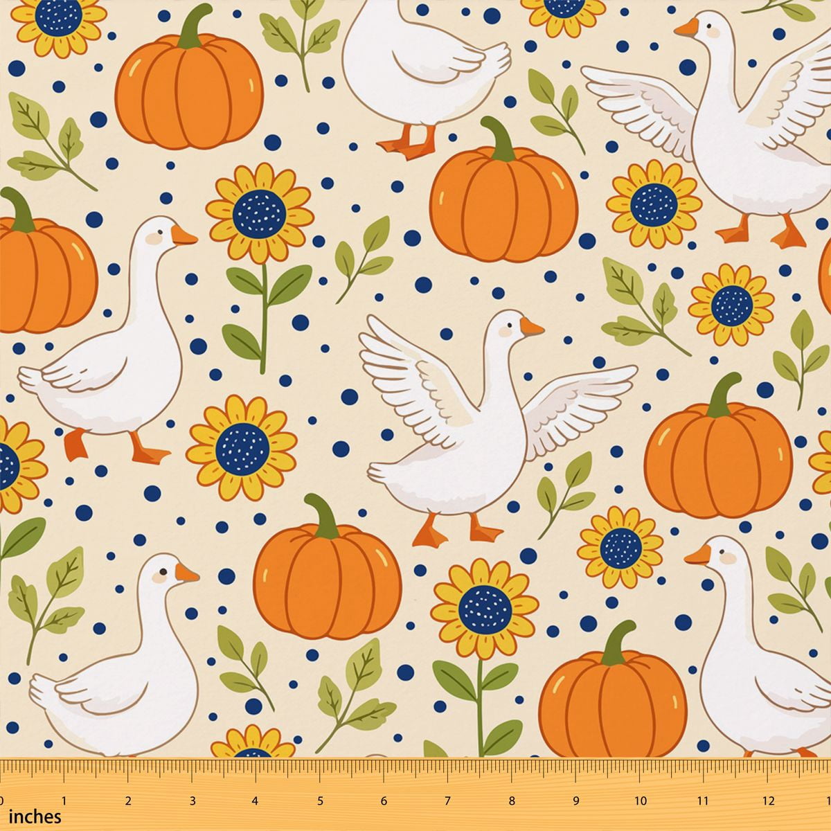 Store Sign Flashcard Manfei Pumpkin Goose Fabric by the Yard 5 Yards, Sunflower Dot Fabric ...