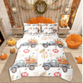 thumbnail image 1 of Manfei Pumpkin Truck Bedding Sets Twin Size,Thanksgiving Day Comforter Sets with Sheets,Autumn Harvest Bed in a Bag Twin size,Ultra Soft Festival Room Decorative,Reversible,7-Piece, 1 of 6