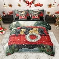 thumbnail image 1 of Manfei Puppy Dogs 7-Piece Twin Bedding Sets,Merry Xmas Bedding Comforter Set,Red Green Sheet Sets For Girl Boy,Ultra Soft Home Decor Reversible, 1 of 9
