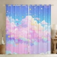thumbnail image 1 of Manfei Purple Blue Galaxy Black Out Curtains for Teens, Mystic Glitter Stars Print Curtains Pack of 2 (42x63 Each), Starry Sky Bedroom Curtains, Curtains and Drapes Decor, 1 of 6