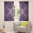 thumbnail image 1 of Manfei Purple Damask Flowers Curtains Pack of 2 (42x84 Each),Rustic Victorian Floral Curtains Blackout,Vintage Baroque Pint Bedroom Curtains For Adult,Luxury Bedroom Decor, 1 of 6