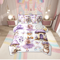 thumbnail image 1 of Manfei Purple Elf Princess 7pcs Bedding Comforter Set,Cute Fox Mouse Queen Bedding Sets,Cartoon Moushroom House Queen Sheet Sets For Girls,Luxury Bedroom Decor Reversible, 1 of 8