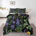 thumbnail image 1 of Manfei Purple Lavender Bedding Comforter Set,Rustic Flower Floral Twin Comforter Sets,Natural Botanical Theme Bedding Set For Girls Boys,Super Cozy Room Decor Reversible,2-Piece, 1 of 8