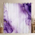 thumbnail image 1 of Manfei Purple Marble Abstract Black Out Curtains, Modern Marbling Artwork Curtains Pack of 2 (42x63 Each), Adult Female Man Bedroom Curtains, Window Curtains Decor, 1 of 6