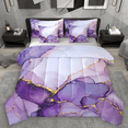 thumbnail image 1 of Manfei Purple Marble Twin Bedding Sets 7pcs, Abstract Watercolor Art Bedding Comforter Set, Marbling Stone Pattern Sheet Sets, Luxury Bedroom Decor, 1 of 8