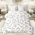 thumbnail image 1 of Manfei Purple Rose Floral Bedding Comforter Set 7pcs, Western French Style Queen Bedding Sets, Teens Kids Girls Queen Sheet Sets, Ultra Soft Bedroom Decor, 1 of 7