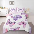 thumbnail image 1 of Manfei Purple Splatter Ink Comforter Sets Full Size,Butterfly Comforters & Duvets,Girls Butterflies Bedding Full Comforter Set For Girls,Ultra Soft Bedroom Decor Reversible,3-Piece, 1 of 8