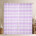 thumbnail image 1 of Manfei Purple White Blackout Curtains Set of 2 (52x84 Each), Geometric Stripe Window Curtains, Modern Minimalsit Curtains and Drapes, Luxury Bedroom Decor, 1 of 6