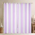 thumbnail image 1 of Manfei Purple White Stripes Blackout Curtains,Geometric Striped Curtains Pack of 2 (38x45 Each),Abstract Geometric Lines Window Curtains For Children,Breathable Home Decor, 1 of 6