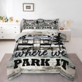 thumbnail image 1 of Manfei RV Car 3 Pieces Queen Comforter Set for Teens Boys Girls,Happy Camping Ultra Soft Bedding Sets,Lodge Cabin Bedding Comforter Set Breathable,Super Cozy Room Decor,Reversible, 1 of 8