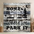 thumbnail image 1 of Manfei RV Car Curtains Pack of 2 (42x84 Each) for Teens Boys Girls,Happy Camping Curtains Blackout,Lodge Cabin Bedroom Curtains,Super Cozy Room Decor, 1 of 6