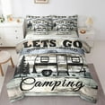 thumbnail image 1 of Manfei RV Car Twin Bedding Sets 7-Piece for Female Men,Rustic Cabin Bedding Comforter Set Microfiber,Happy Camping Breathable Sheet Sets,Microfiber Bedroom Decor,Reversible, 1 of 8