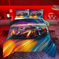 thumbnail image 1 of Manfei Racing Car Bedding Comforter Set,Speed Sport Twin Comforter Sets,Purple Orange Blue Bedding Set For Boys Teens,Super Cozy Room Decor Reversible,2-Piece, 1 of 8