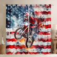 thumbnail image 1 of Manfei Racing Motocross Blackout Curtains Set of 2 (52x84 Each),Vintage American Flag Curtain,Blue Red White, 1 of 7