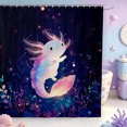 thumbnail image 1 of Manfei Rainbow Axolotl Shower Curtain 72Wx72L,Cute Animals Print Bathroom Curtain, 1 of 5
