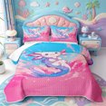 thumbnail image 1 of Manfei Rainbow Axolotl Twin Quilt Set,Ocean Animal Twin Coverlet Set,2 Pieces,1 Bedspread and 1 Pillowcase, 1 of 7