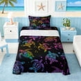 thumbnail image 1 of Manfei Rainbow Sea Turtle Twin Sheet Sets for Kids Boys and Girls, Marine Animal Print Bedding 3pcs, 1 Flat Sheet, 1 Fitted Sheet and 1 Pillowcase, 1 of 6