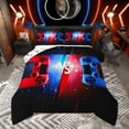 thumbnail image 1 of Manfei Red Blue Game Controller Full Size Comforter Sets, Teens Gamer Gaming Bedding Comforter Set, Neon Lightning Star Bedding Sets Breathable Home Decor, 3-Piece Reversible, 1 of 8