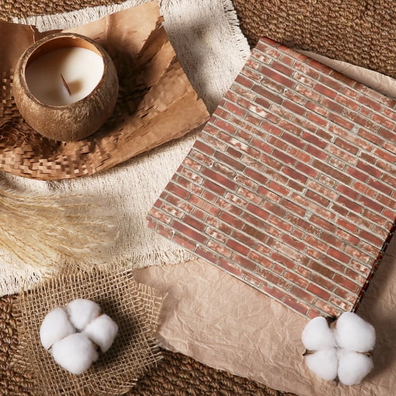 Manfei Red Brick 100% Cotton Fabric by the Yard 1 Yard, Masonry Wall ...