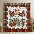 thumbnail image 1 of Manfei Red Cardinals Berry Blackout Curtains,Pine Cone Curtains Pack of 2 (38x45 Each),Merry Xmas Window Curtains For Child,Ultra Soft Home Decor, 1 of 6