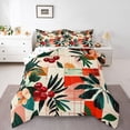 thumbnail image 1 of Manfei Red Cherry Bedding Comforter Set 2pcs for Kids Children,Tropical Flower Fruit Twin Comforter Sets Microfiber,Geometric Plaid Breathable Bedding Set,Ultra Soft Home Decor,Reversible, 1 of 8