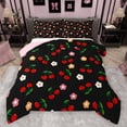 thumbnail image 1 of Manfei Red Cherry Bedding Comforter Set,Cute Flowers Daisy Twin Comforter Sets,Sweet Fruit Bedding Set For Kids,Super Cozy Room Decor Reversible,2 Pieces, 1 of 8