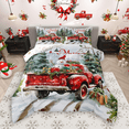 thumbnail image 1 of Manfei Red Farm Truck Bedding Comforter Set 2pcs, Happy New Year Twin Comforter Sets, Merry Christmas Xmas Bedding Set, Breathable Home Decor, 1 of 8