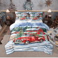thumbnail image 1 of Manfei Red Farmhouse Tractor Twin Bedding Sets 7 Pieces, Merry Xmas Christmas Tree Bedding Comforter Set for Boys Girls, Winter Festival Sheet Sets, Ultra Soft Home Decor, 1 of 8
