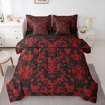 thumbnail image 1 of Manfei Red Gothic Skull 7-Piece Bedding Comforter Set for Boys Girls,Bohemian Damask King Bedding Sets,Exotic Style Ultra Soft Bed Sheets,Luxury Bedroom Decor,Reversible, 1 of 8