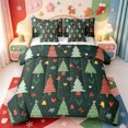 thumbnail image 1 of Manfei Red-Green Buffalo Plaid Christmas 7-Piece Twin Bedding,Xmas Holiday Season Bedding Comforter Set,Xmas Reversible, 1 of 7