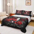 thumbnail image 1 of Manfei Red Mushroom Bed Sheets,Natural Plant King Sheets,Rustic Flower Floral Sheet Set For Child,Super Cozy Room Decor,4pcs, 1 of 7