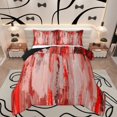 thumbnail image 1 of Manfei Red Pink Ombre King Size Comforter Sets for Girls, Watercolor Oil Painting Bedding Comforter Set, Abstract Gradient Art Bedding Set, Ultra Soft Bedroom Decor, Reversible 3-Piece, 1 of 8