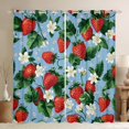 thumbnail image 1 of Manfei Red Strawberry Fruit Curtains Pack of 2 (42x84 Each) for Kids, Rustic Flower Floral Curtains Blackout, Blue Cartoon Theme Bedroom Curtains, Window Curtains Bedroom Decor, 1 of 6