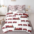 thumbnail image 1 of Manfei Red Train Twin Bedding Sets 7-Piece for Kids Children,Steam Engine Railway Bedding Comforter Set Microfiber,Transportation Theme Breathable Sheet Sets,Ultra Soft Home Decor,Reversible, 1 of 8