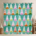 thumbnail image 1 of Manfei Red Xmas Tree Curtains Pack of 2 (42x84 Each) for Teen, Winter Snowflake Curtains Blackout, Merry Christmas Bedroom Curtains, Window Curtains Room Decor, 1 of 6