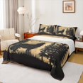 thumbnail image 1 of Manfei Reindeer Wolf Adult Bed Sheets, Jungle Rustic Animal King Sheets, Vintage Countryside Sheet Set, Breathable Home Decor, 4pcs, 1 of 7