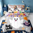 thumbnail image 1 of Manfei Repeating Bat Pattern 7-Piece Twin Bedding,Halloween Skull Print Bedding Comforter Set,Halloween Reversible, 1 of 7
