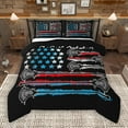 thumbnail image 1 of Manfei Retro American Flag Bedding Comforter Set,Watercolor Graffiti Twin Comforter Sets,Blue Black Red Bedding Set For Boys Kids,Super Cozy Room Decor Reversible,2-Piece, 1 of 8