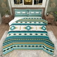 thumbnail image 1 of Manfei Retro Boho Aztec Full Size Comforter Sets,bohemian Exotic Style Bedding Comforter Set,Cyan Beige Rhombus Bedding Sets For Boys Kids,Luxury Bedroom Decor Reversible,3-Piece, 1 of 8