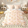 thumbnail image 1 of Manfei Retro Boho Rainbow 7-Piece Bedding Comforter Set,bohemian Theme King Bedding Sets,Orange White Bed Sheets For Princess,Ultra Soft Home Decor Reversible, 1 of 8
