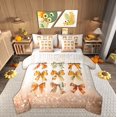 thumbnail image 1 of Manfei Retro Bowknot Bow Twin Bedding Sets 7-Piece, Glitter Sequin Print Bedding Comforter Set, Teens Kids Child Reversible Sheet Sets, Breathable Home Decor, 1 of 7