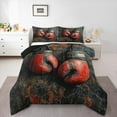 thumbnail image 1 of Manfei Retro Boxing Gloves Bedding Twin Comforter Set,Sports Game Down Comforter,Gym Fitness Workout Equipment Bedding Sets Twin with Comforter,Breathable Room Decorative Reversible,2 Pieces, 1 of 7