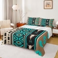thumbnail image 1 of Manfei Retro Bull Skull Twin Sheet Sets,Rustic Western Farmhouse Twin Fitted Sheet,Vintage Aztec Rhombus Flat Sheet For Girls Boys,Ultra Soft Home Decor,3 Pieces, 1 of 7
