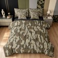 thumbnail image 1 of Manfei Retro Camouflage King Bedding, Old Fashion Camo King Bed in a Bag, Olive Green, Black Reversible, 7 Pieces, 1 of 6