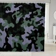 thumbnail image 1 of Manfei Retro Camouflage Shower Curtain 72Wx72L, Countryside Camo Shower Curtain 72Wx72L, Sage Green, 1 of 5